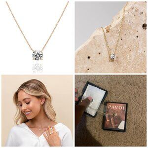 PAVOI 14K White Gold Plated Crystal Solitaire 1.5 Carat (7.3mm) Cubic Zirconia